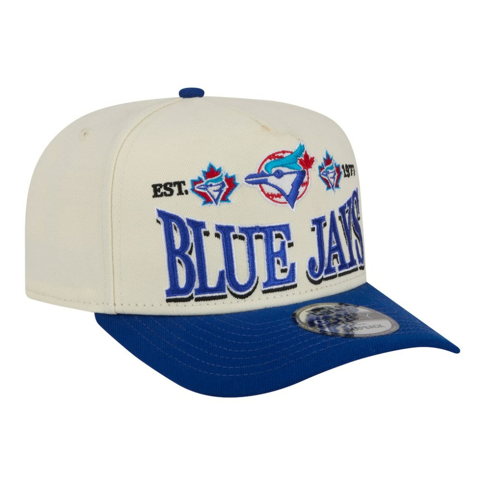 Toronto Blue Jays New Era Throwback Tri-Hit A-Frame 9FIFTY Adjustable Hat - Cream - New Era on Sale