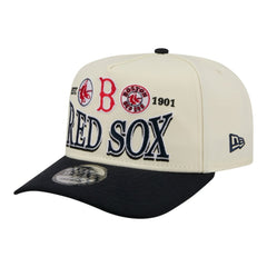 Boston Red Sox New Era Throwback Tri-Hit A-Frame 9FIFTY Adjustable Hat - Cream - New Era on Sale