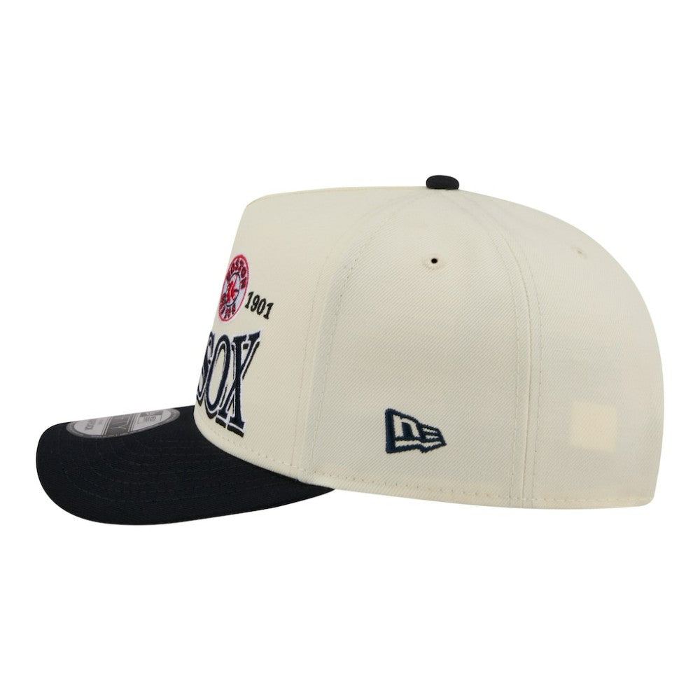Boston Red Sox New Era Throwback Tri-Hit A-Frame 9FIFTY Adjustable Hat - Cream - New Era on Sale