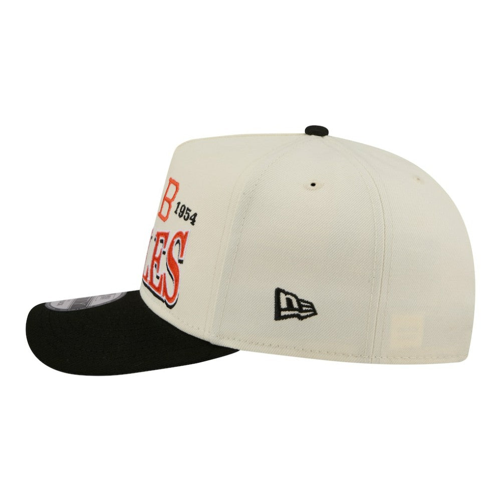 Baltimore Orioles New Era Throwback Tri-Hit A-Frame 9FIFTY Adjustable Hat - Cream - New Era on Sale