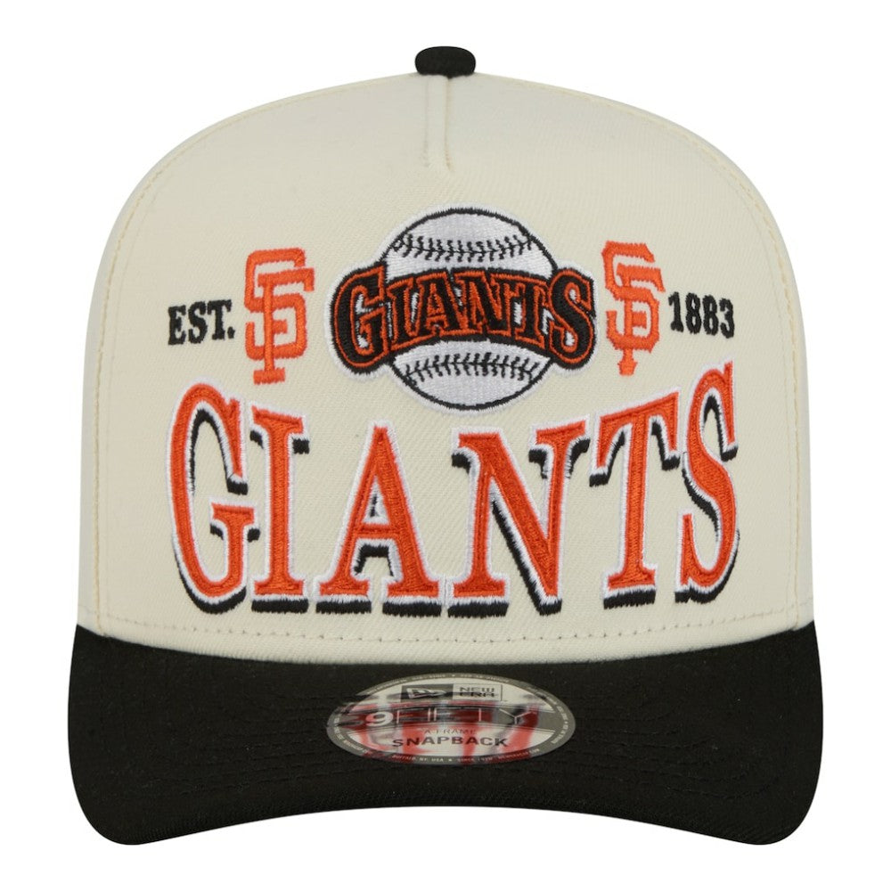 San Francisco Giants New Era Throwback Tri-Hit A-Frame 9FIFTY Adjustable Hat - Cream - New Era Online