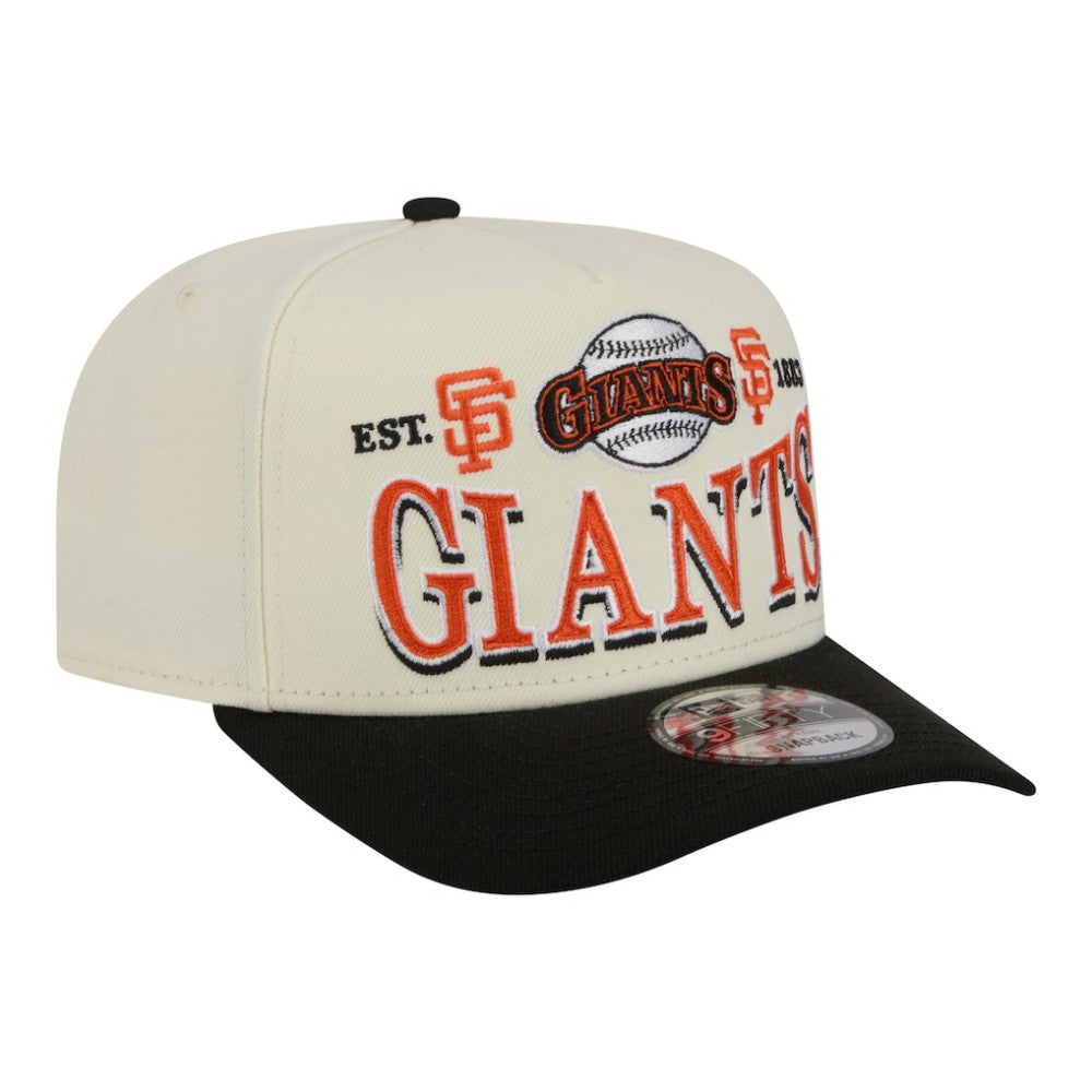San Francisco Giants New Era Throwback Tri-Hit A-Frame 9FIFTY Adjustable Hat - Cream - New Era Online