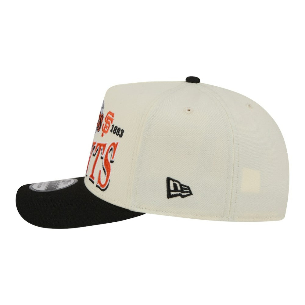 San Francisco Giants New Era Throwback Tri-Hit A-Frame 9FIFTY Adjustable Hat - Cream - New Era Online