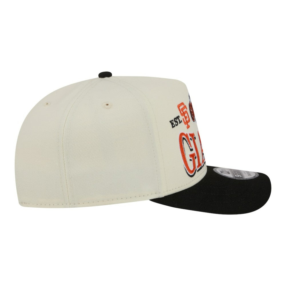 San Francisco Giants New Era Throwback Tri-Hit A-Frame 9FIFTY Adjustable Hat - Cream - New Era Online