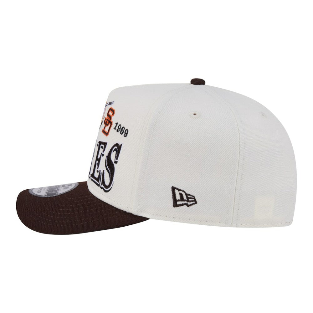San Diego Padres New Era Throwback Tri-Hit A-Frame 9FIFTY Adjustable Hat - Cream - New Era Lifestyle