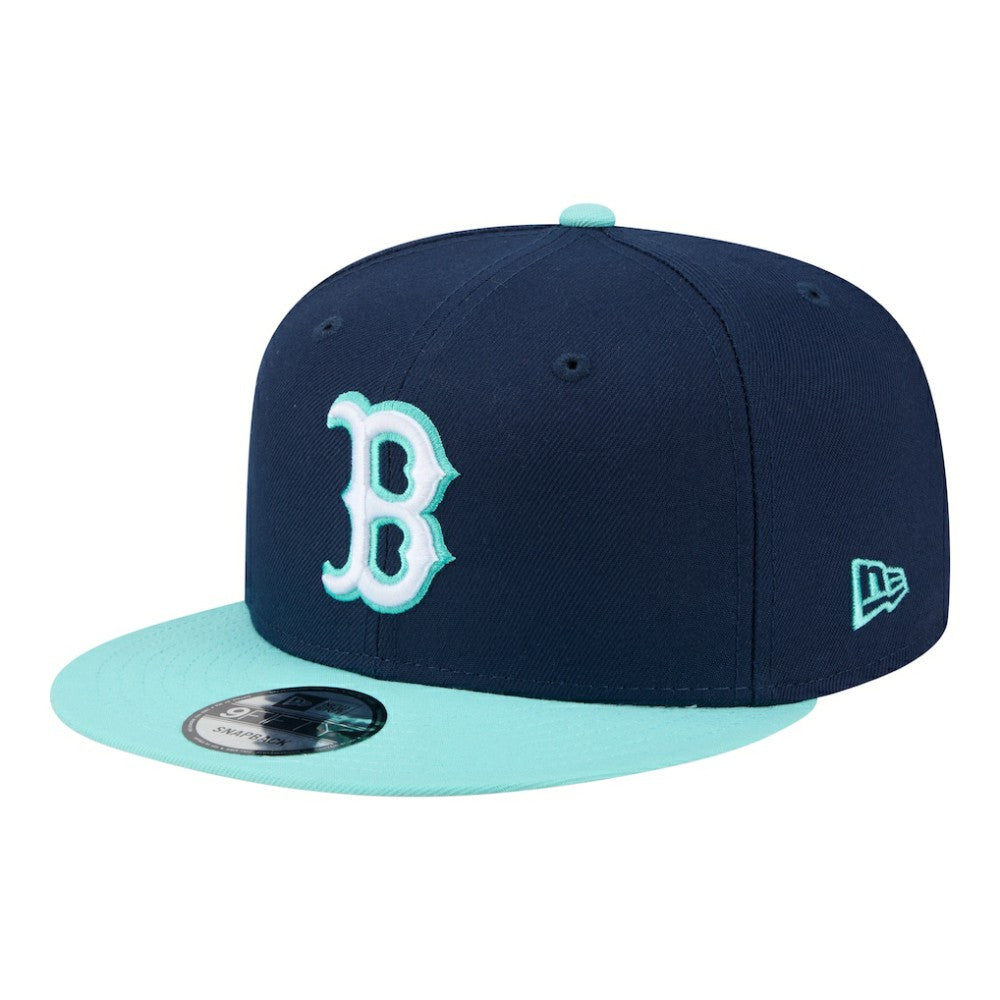 Boston Red Sox New Era Two-Tone Color Pack 9FIFTY Snapback Hat - Navy/Turquoise - New Era Lifestyle