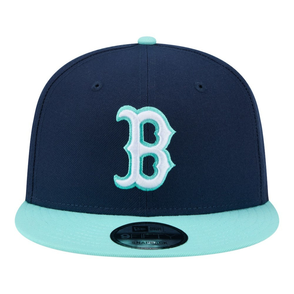 Boston Red Sox New Era Two-Tone Color Pack 9FIFTY Snapback Hat - Navy/Turquoise - New Era Lifestyle