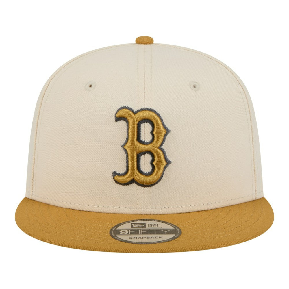 Boston Red Sox New Era Two-Tone Color Pack 9FIFTY Snapback Hat - Light Beige/Khaki - New Era Online