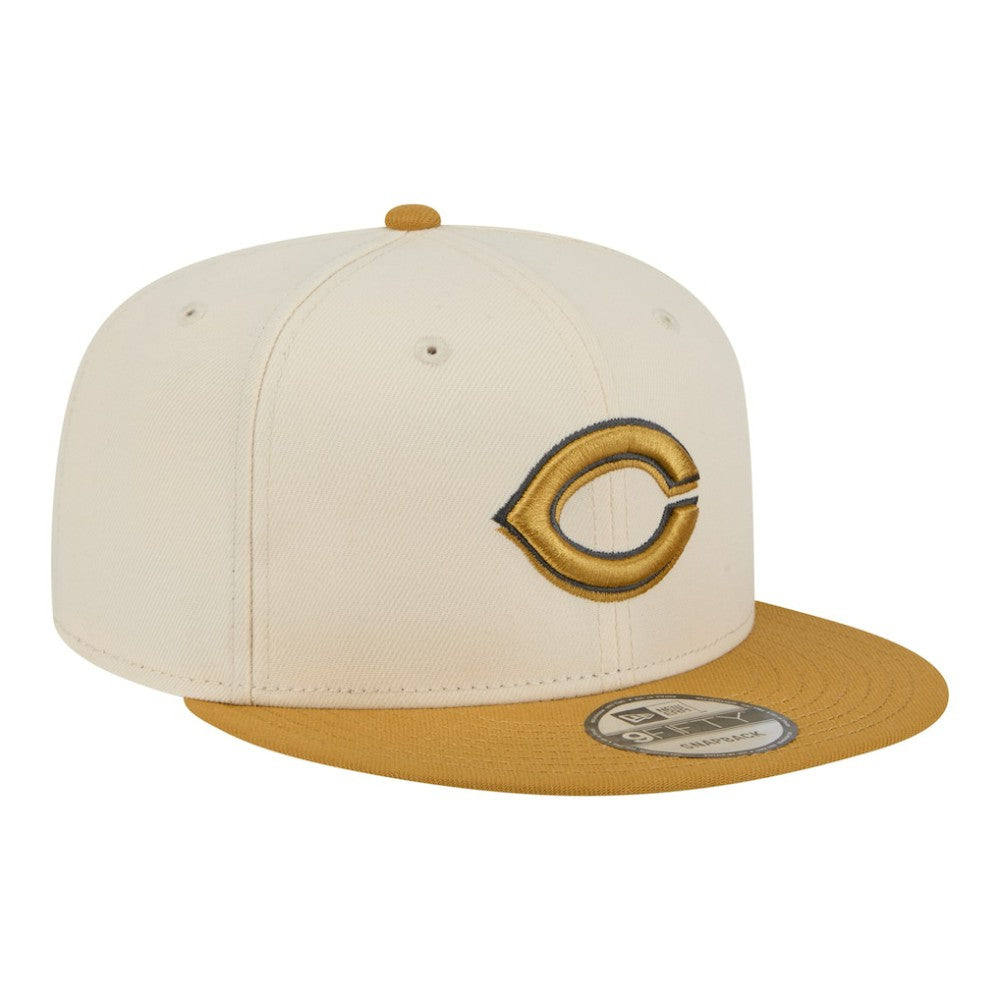 Cincinnati Reds New Era 2-Tone Color Pack 9FIFTY Snapback Hat - Light Beige/Khaki - New Era Lifestyle