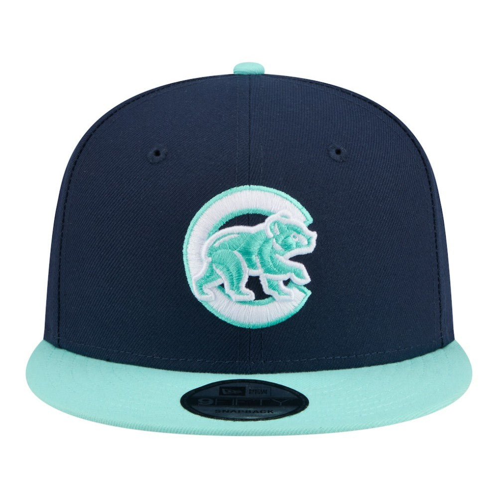 Chicago Cubs New Era 2-Tone Color Pack 9FIFTY Snapback Hat - Navy/Turquoise - New Era Lifestyle