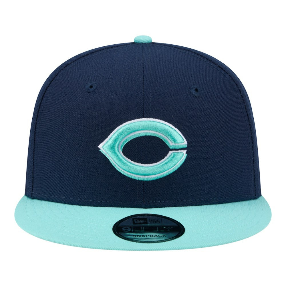 Cincinnati Reds New Era 2-Tone Color Pack 9FIFTY Snapback Hat - Navy/Turquoise - New Era on Sale