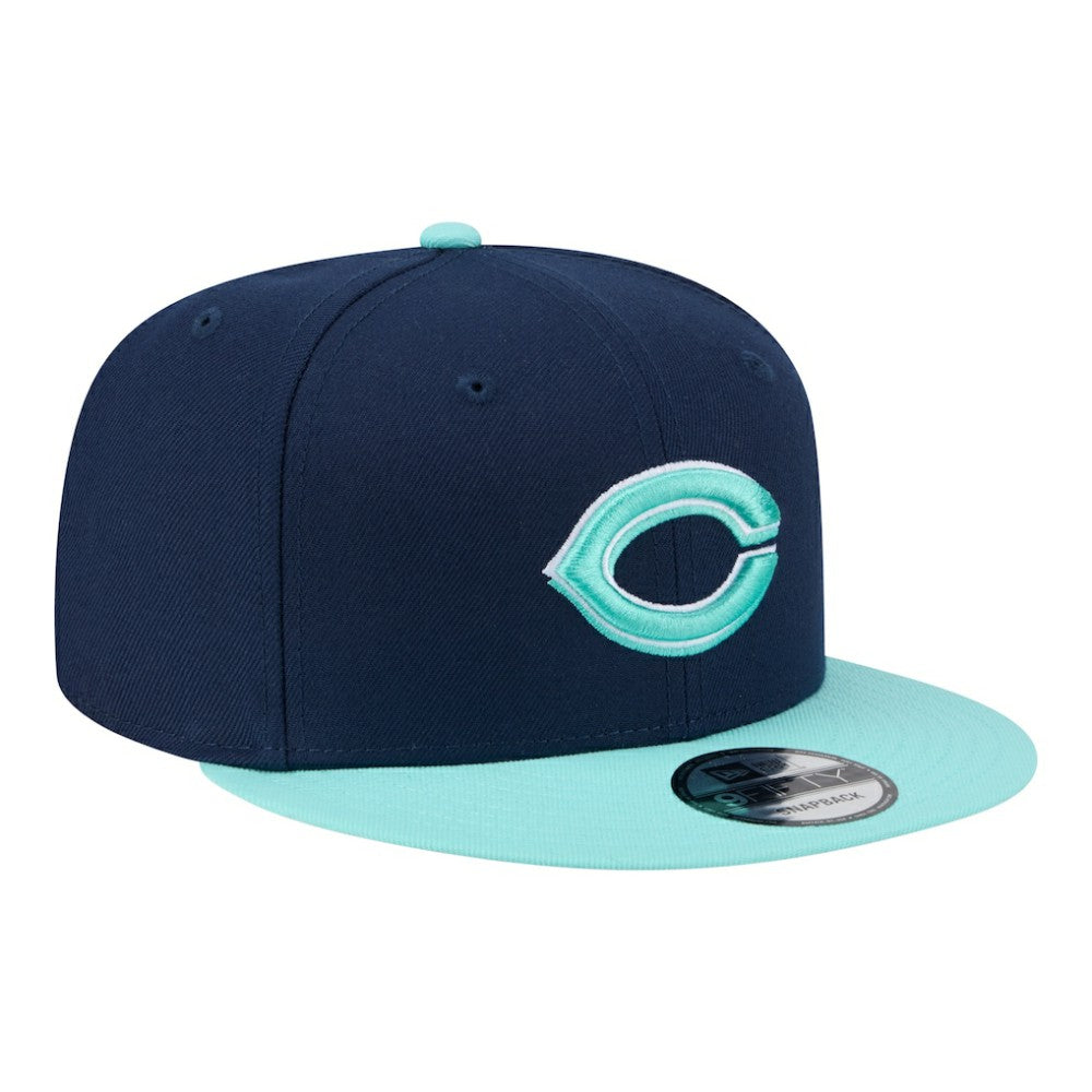 Cincinnati Reds New Era 2-Tone Color Pack 9FIFTY Snapback Hat - Navy/Turquoise - New Era on Sale