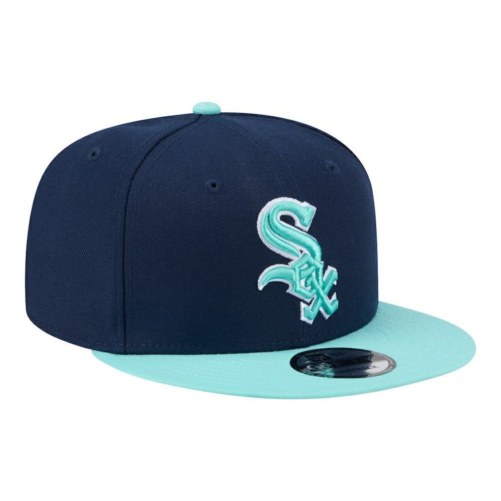 Chicago White Sox New Era Two-Tone Color Pack 9FIFTY Snapback Hat - Navy/Turquoise - New Era Online