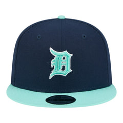 Detroit Tigers New Era 2-Tone Color Pack 9FIFTY Snapback Hat - Navy/Turquoise - New Era Discount