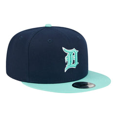 Detroit Tigers New Era 2-Tone Color Pack 9FIFTY Snapback Hat - Navy/Turquoise - New Era Discount