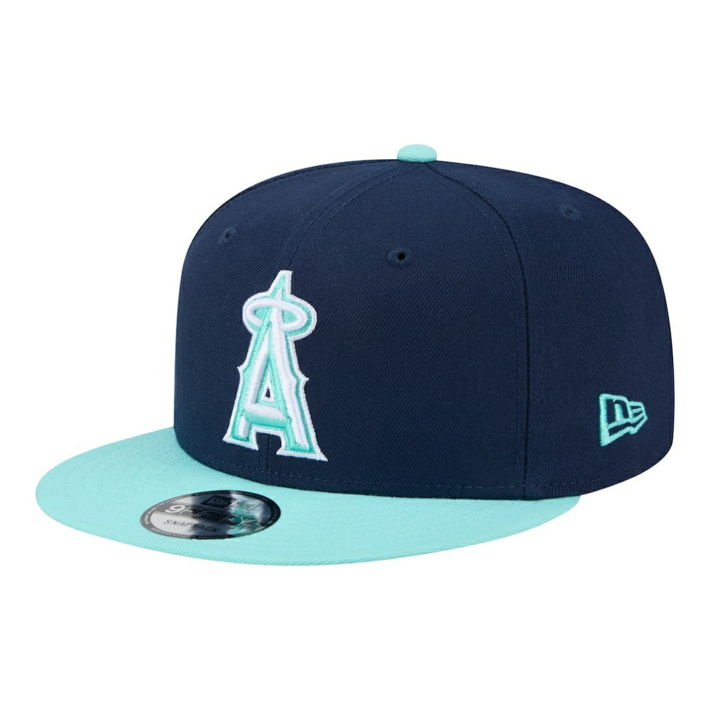 Los Angeles Angels New Era Two-Tone Color Pack 9FIFTY Snapback Hat - Navy/Turquoise - New Era on Sale