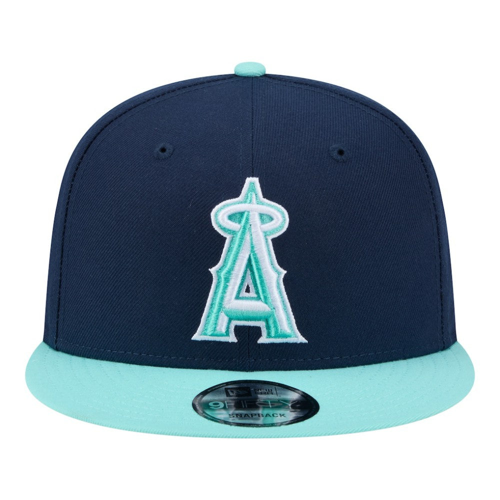 Los Angeles Angels New Era Two-Tone Color Pack 9FIFTY Snapback Hat - Navy/Turquoise - New Era on Sale