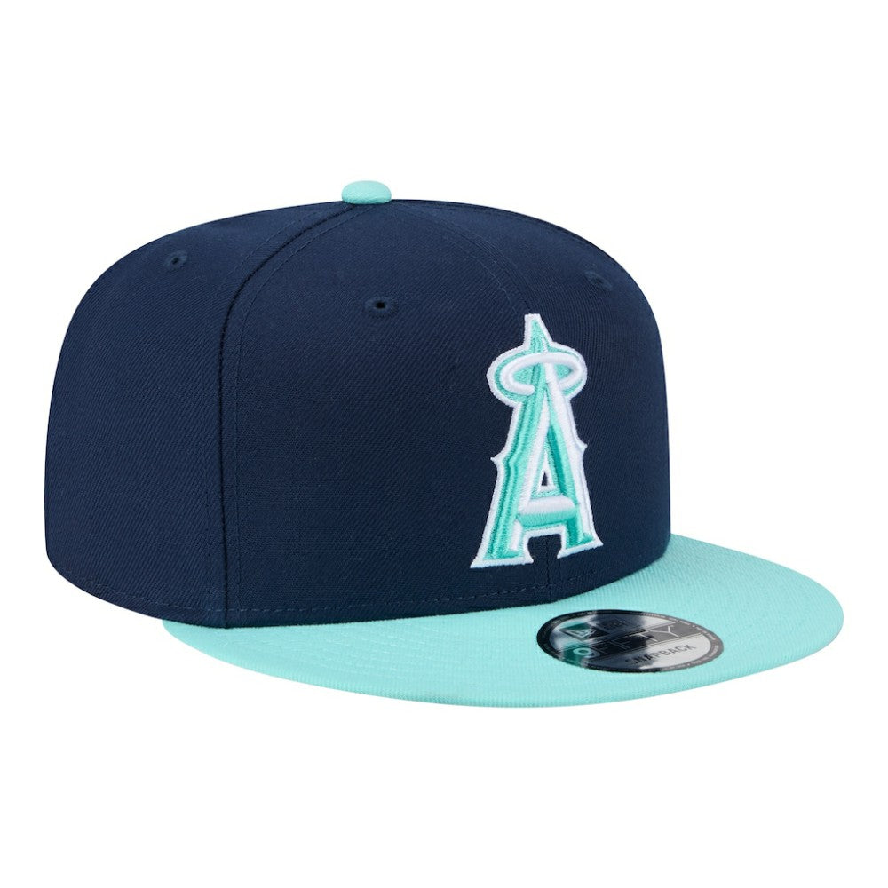 Los Angeles Angels New Era Two-Tone Color Pack 9FIFTY Snapback Hat - Navy/Turquoise - New Era on Sale