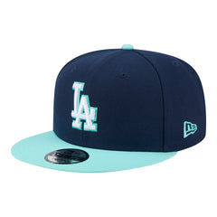 Los Angeles Dodgers New Era 2-Tone Color Pack 9FIFTY Snapback Hat - Navy/Turquoise - New Era on Sale