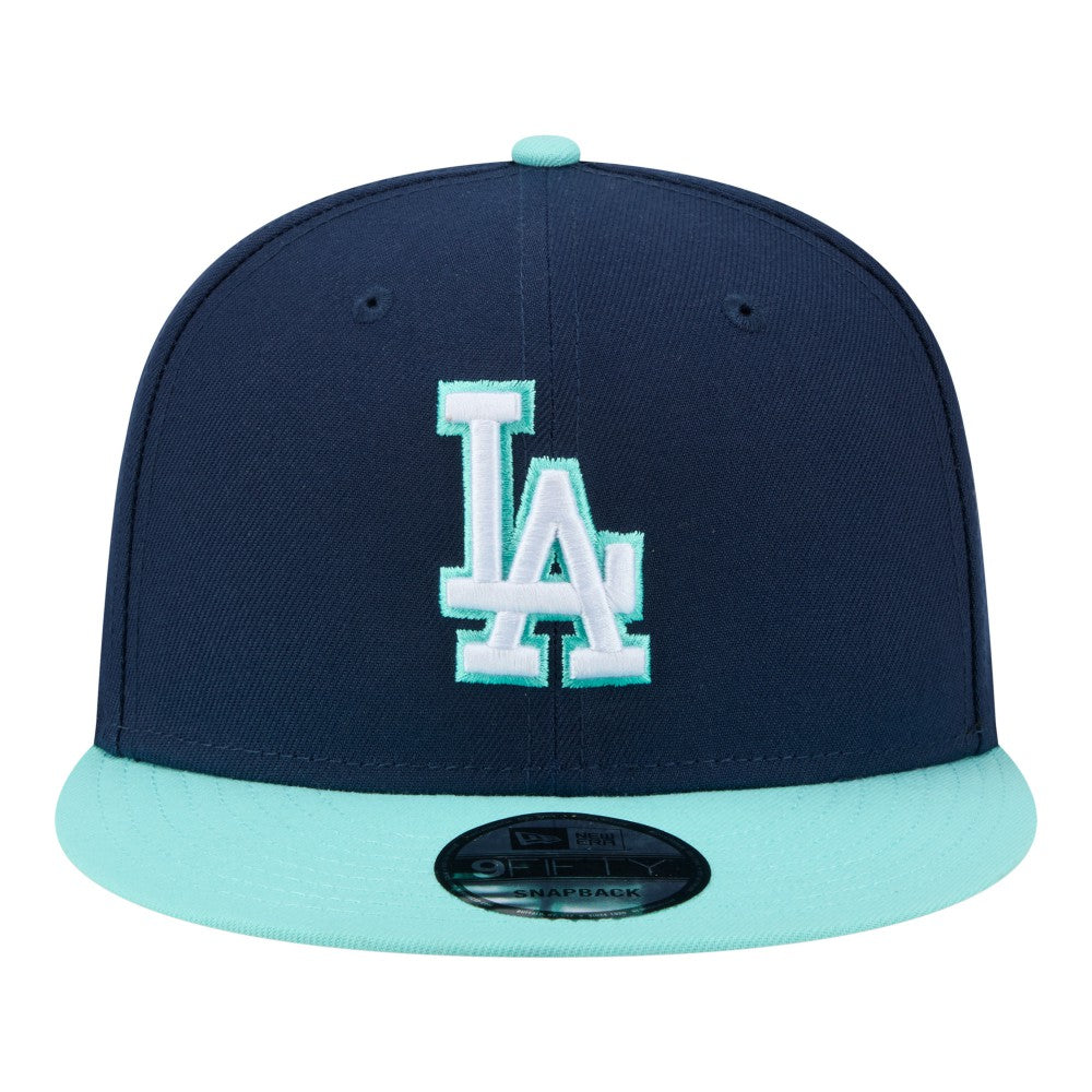 Los Angeles Dodgers New Era 2-Tone Color Pack 9FIFTY Snapback Hat - Navy/Turquoise - New Era on Sale