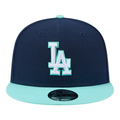 Los Angeles Dodgers New Era 2-Tone Color Pack 9FIFTY Snapback Hat - Navy/Turquoise - New Era on Sale