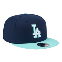 Los Angeles Dodgers New Era 2-Tone Color Pack 9FIFTY Snapback Hat - Navy/Turquoise - New Era on Sale