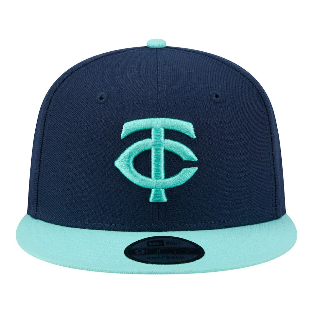 Minnesota Twins New Era Two-Tone Color Pack 9FIFTY Snapback Hat - Navy/Turquoise - New Era Online