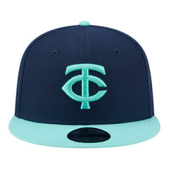 Minnesota Twins New Era Two-Tone Color Pack 9FIFTY Snapback Hat - Navy/Turquoise - New Era Online