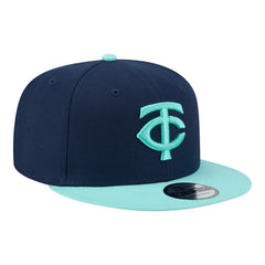 Minnesota Twins New Era Two-Tone Color Pack 9FIFTY Snapback Hat - Navy/Turquoise - New Era Online