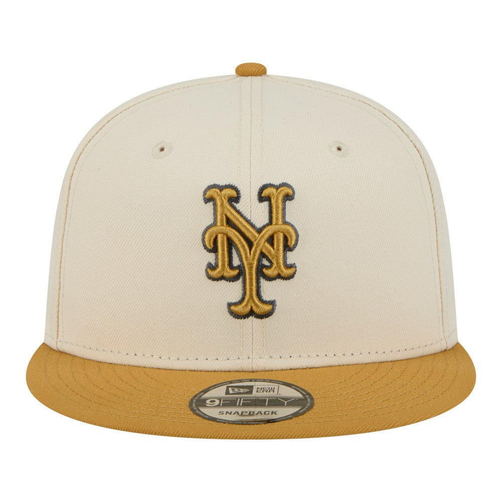 New York Mets New Era Two-Tone Color Pack 9FIFTY Snapback Hat - Light Beige/Khaki - New Era Discount