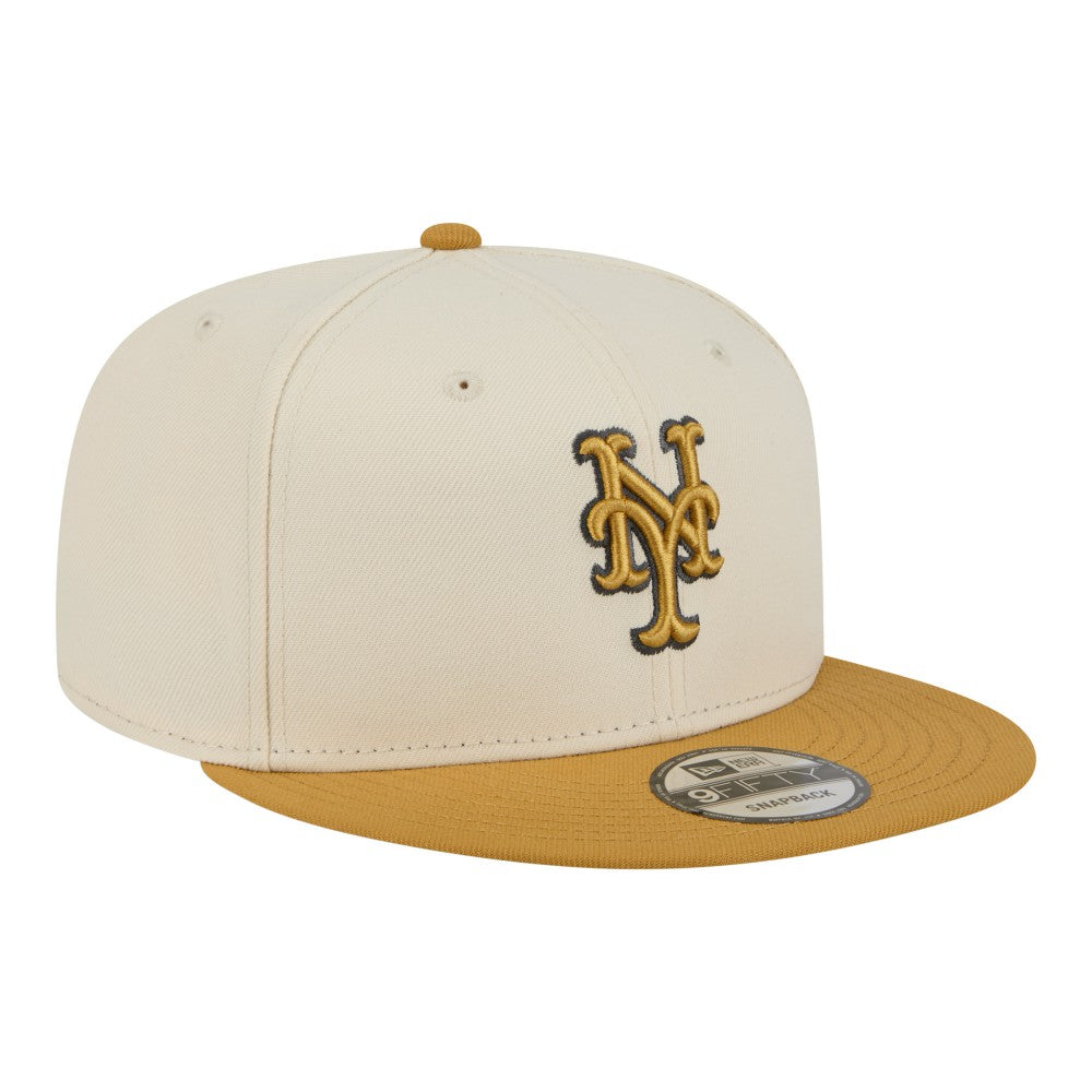 New York Mets New Era Two-Tone Color Pack 9FIFTY Snapback Hat - Light Beige/Khaki - New Era Discount