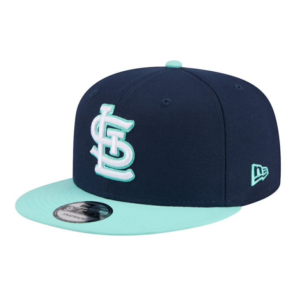St. Louis Cardinals New Era 2-Tone Color Pack 9FIFTY Snapback Hat - Navy/Turquoise - New Era Discount
