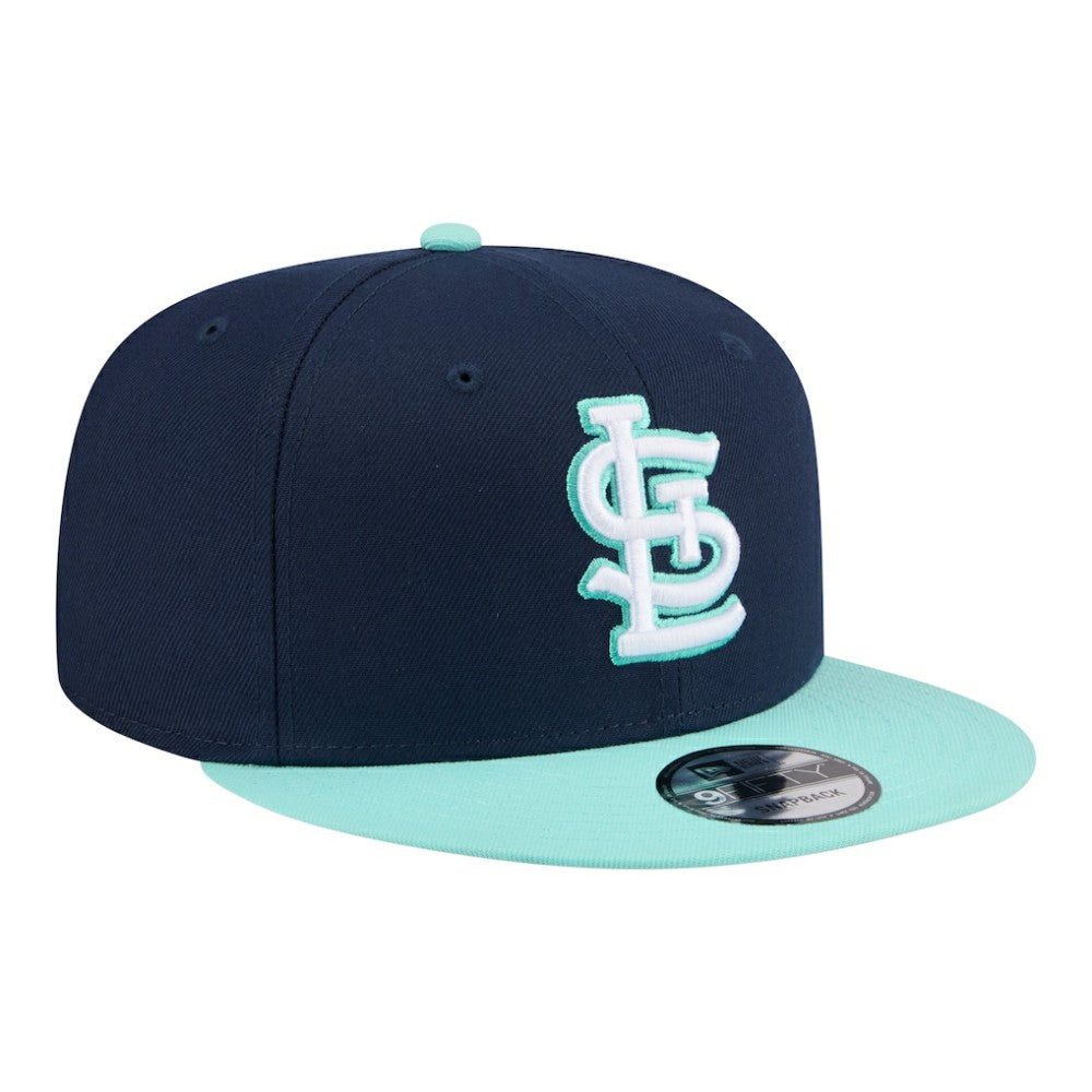 St. Louis Cardinals New Era 2-Tone Color Pack 9FIFTY Snapback Hat - Navy/Turquoise - New Era Discount