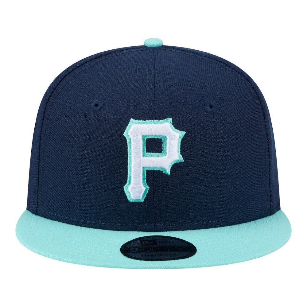 Pittsburgh Pirates New Era Two-Tone Color Pack 9FIFTY Snapback Hat - Navy/Turquoise - New Era Online