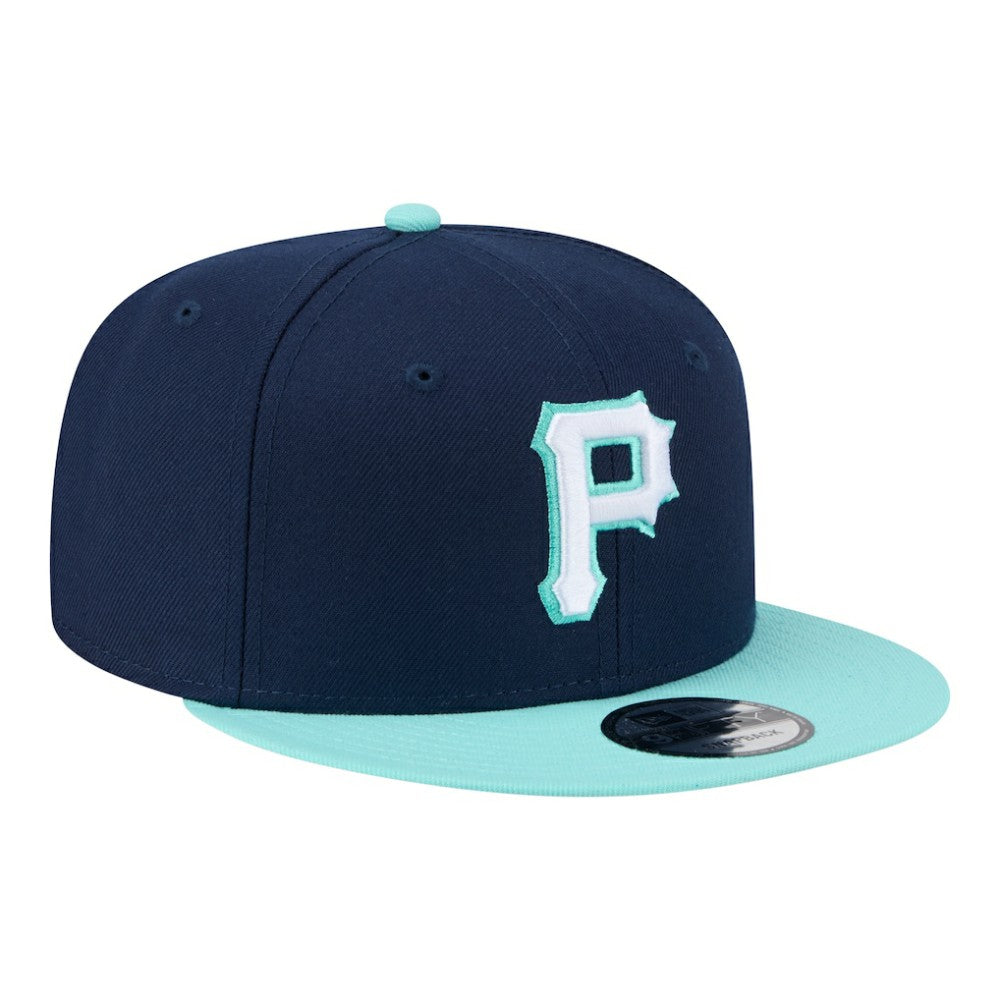 Pittsburgh Pirates New Era Two-Tone Color Pack 9FIFTY Snapback Hat - Navy/Turquoise - New Era Online