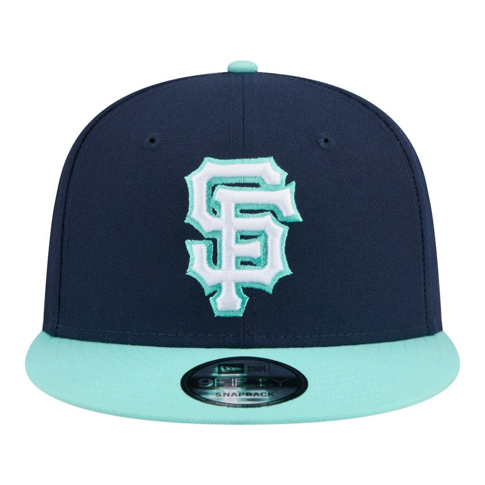 San Francisco Giants New Era 2-Tone Color Pack 9FIFTY Snapback Hat - Navy/Turquoise - New Era Lifestyle