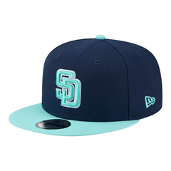 San Diego Padres New Era 2-Tone Color Pack 9FIFTY Snapback Hat - Navy/Turquoise - New Era Online
