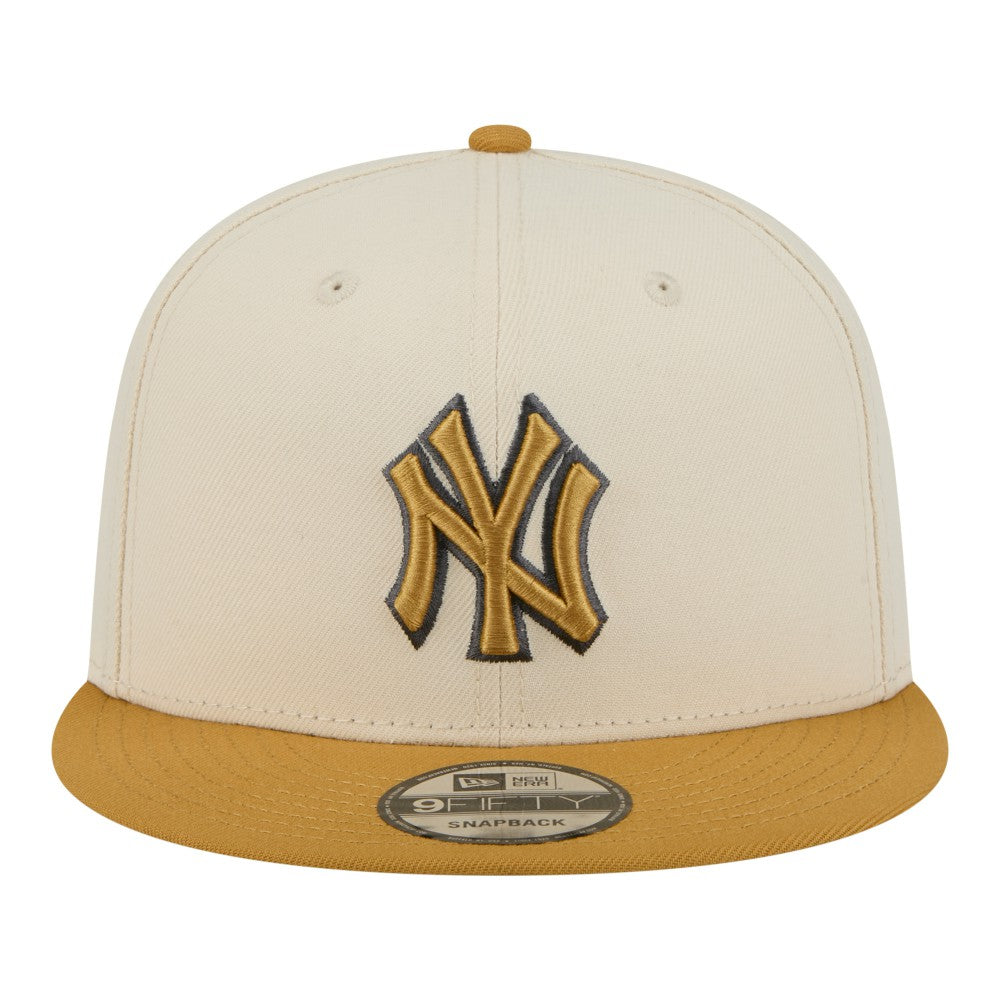 New York Yankees New Era 2-Tone Color Pack 9FIFTY Snapback Hat - Light Beige/Khaki - New Era Discount