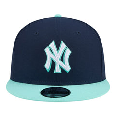 New York Yankees New Era Two-Tone Color Pack 9FIFTY Snapback Hat - Navy/Turquoise - New Era Online