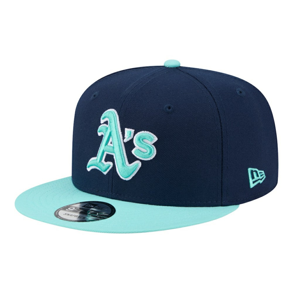 Athletics New Era Two-Tone Color Pack 9FIFTY Snapback Hat - Navy/Turquoise - New Era Discount