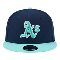 Athletics New Era Two-Tone Color Pack 9FIFTY Snapback Hat - Navy/Turquoise - New Era Discount