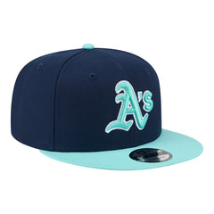 Athletics New Era Two-Tone Color Pack 9FIFTY Snapback Hat - Navy/Turquoise - New Era Discount