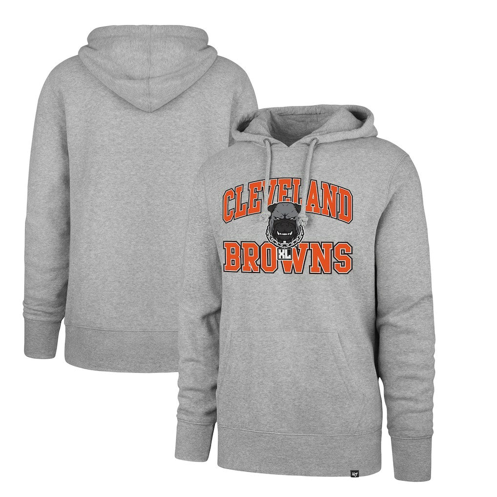47 brand Cleveland Browns '47 Dawg Pound XL Velocity Headline Pullover Hoodie Gray