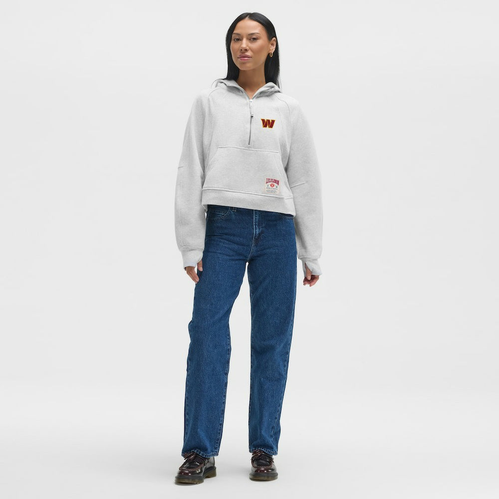 Washington Commanders lululemon Women's Scuba Oversized Half-Zip Hoodie Heathered Core Ultra Light Grey