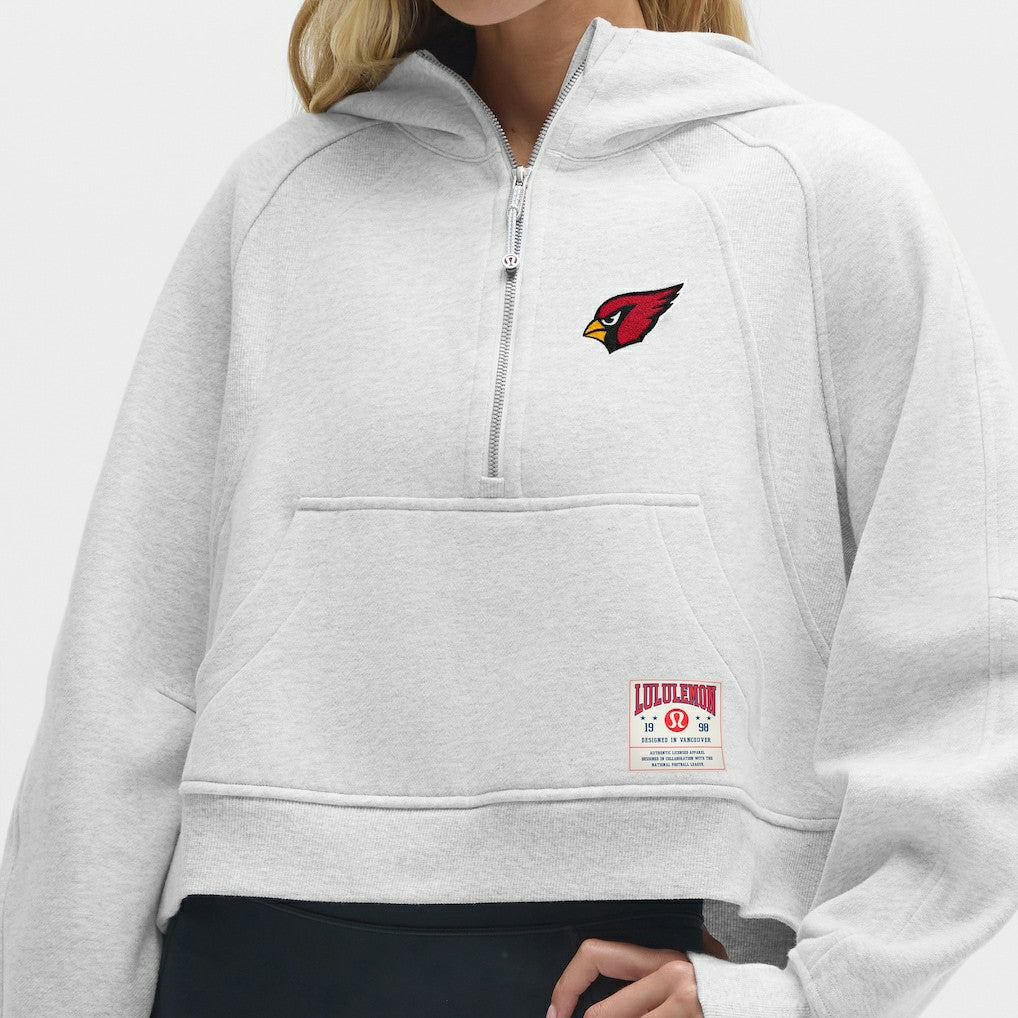 Arizona Cardinals lululemon Women's Scuba Oversized Half-Zip Hoodie Heathered Core Ultra Light Grey