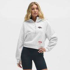 Baltimore Ravens lululemon Women's Scuba Oversized Half-Zip Hoodie Heathered Core Ultra Light Grey