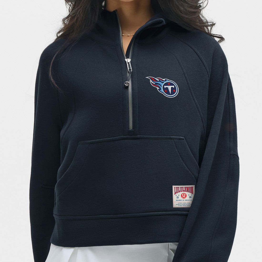 Tennessee Titans lululemon Women's Scuba Oversized Half-Zip Hoodie True Navy
