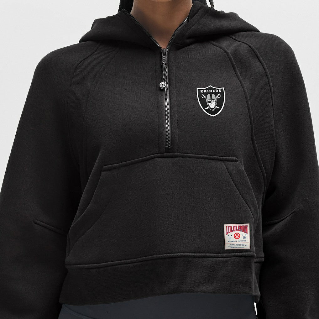 Las Vegas Raiders lululemon Women's Scuba Oversized Half-Zip Hoodie Black