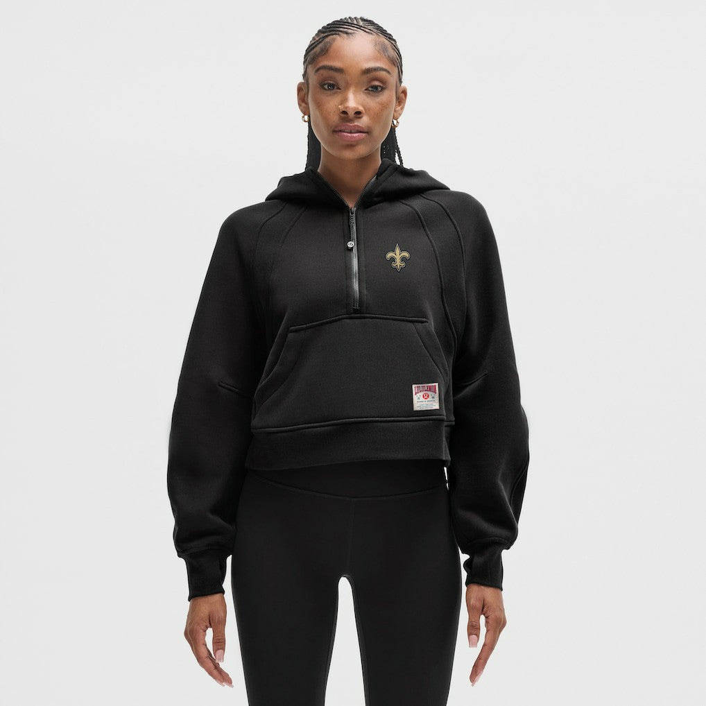 New Orleans Saints lululemon Women's Scuba Oversized Half-Zip Hoodie Black