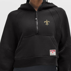 New Orleans Saints lululemon Women's Scuba Oversized Half-Zip Hoodie Black